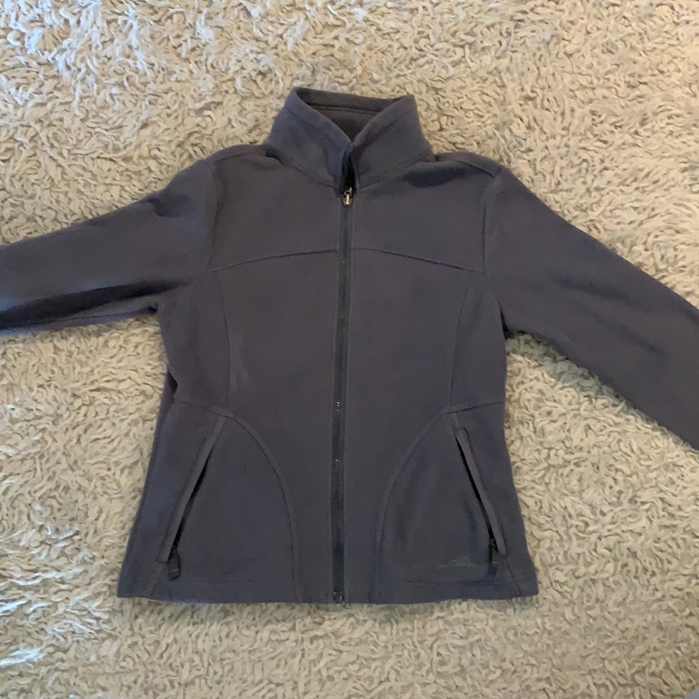 Eddie Bauer Grey Fleece Zip Up Jacket